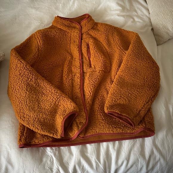 Jackets & Blazers - Women’s sherpa button fleece jacket